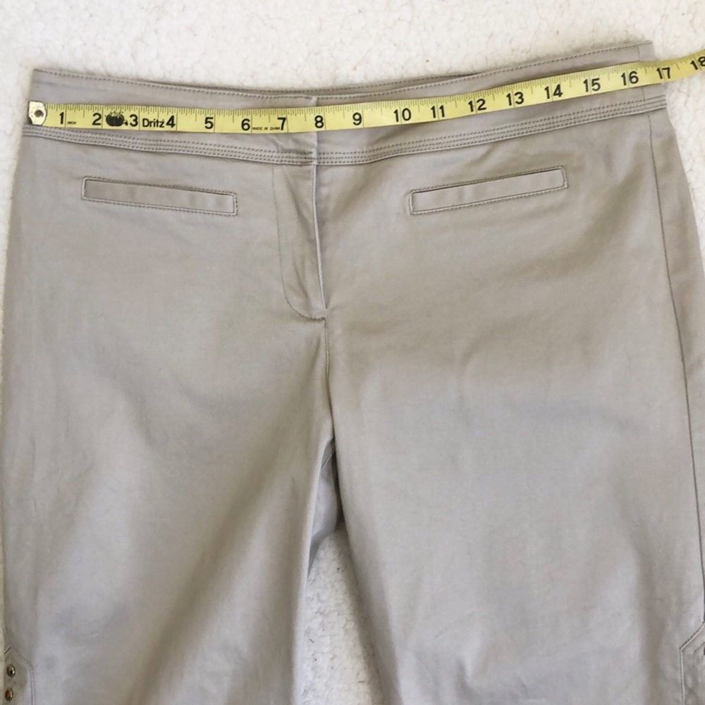Cache Khaki Tan Bermuda Shorts Sz 8 - Picture 6 of 8